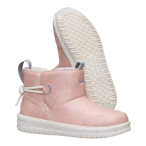 Camden Bow Boot Youth Cozy - Sparkle Pink